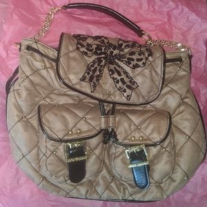 Betsey Johnson tan purse